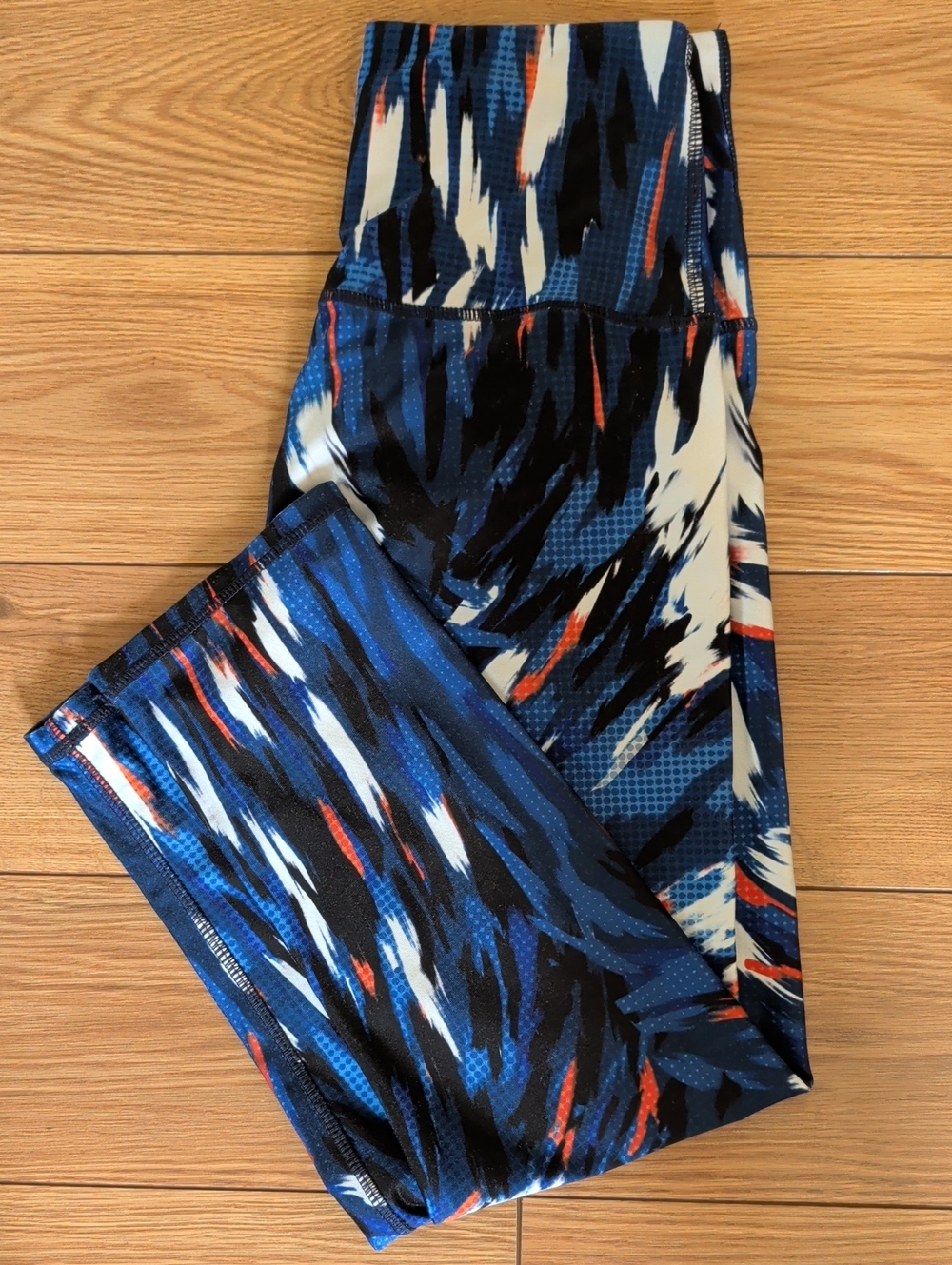Kyodan Blue and Black Abstract Print Women's Leggings
